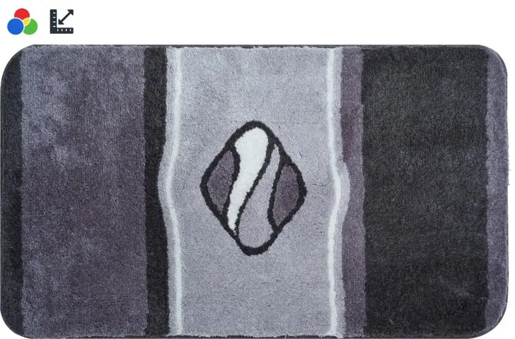 Badematte >JEWEL< in anthrazit, 100% Polyacryl ULTRASOFT - 120x70x2,4cm (LxBxH)