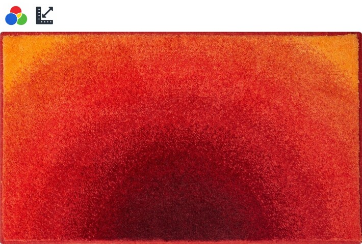 Badematte >SUNSHINE< in orange, 100% Polyacryl SUPERSOFT - 100x60x2,4cm (LxBxH)
