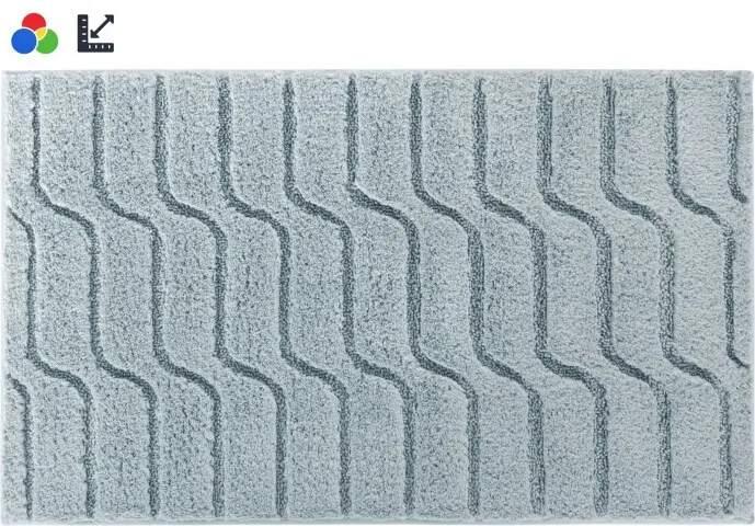 Badematte >VOGUE< in salbei, 100% Baumwolle - 120x70x2,4cm (LxBxH)