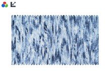 Badematte >LEONIE< in denim blue - 115x65x1,5 (LxBxH)