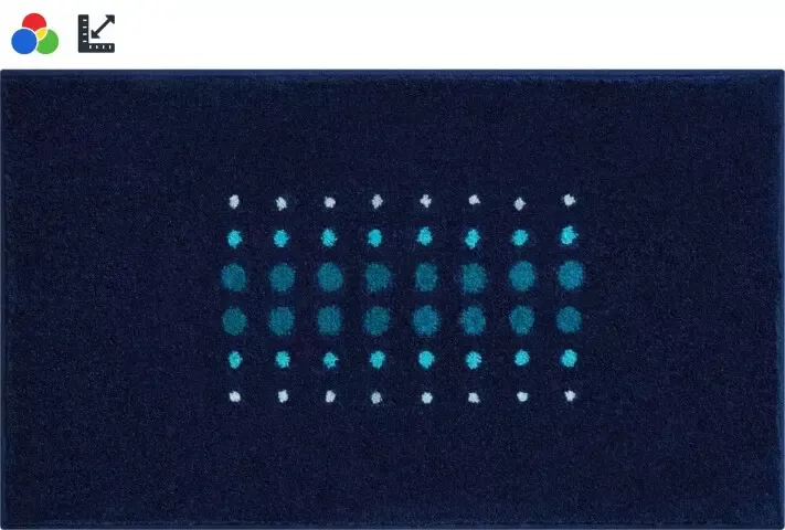 Badematte >SIRIA< in blau, 100% Polyacryl SUPERSOFT - 120x70x2cm (LxBxH)