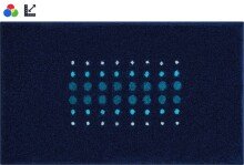 Badematte >SIRIA< in blau, 100% Polyacryl SUPERSOFT...