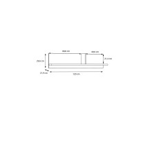Wandboard >ARANK< in Mauvella Eiche Dekor - 120x29x21,5cm (BxHxT)