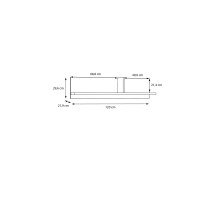 Wandboard >ARANK< in Mauvella Eiche Dekor - 120x29x21,5cm (BxHxT)