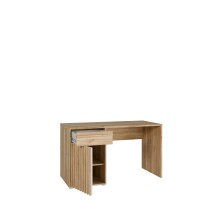Schreibtisch >ARANK< in Mauvella Eiche Dekor / Sand - 130x76x60cm (BxHxT)