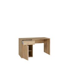 Schreibtisch >ARANK< in Mauvella Eiche Dekor / Sand - 130x76x60cm (BxHxT)
