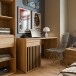 Schreibtisch >ARANK< in Mauvella Eiche / Schwarz - 130x76x60cm (BxHxT)