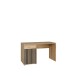 Schreibtisch >ARANK< in Mauvella Eiche / Schwarz - 130x76x60cm (BxHxT)