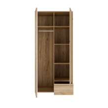 Drehtürenschrank >ARANK< in Mauvella Eiche Dekor / Sand - 93,1x200,1x58,7cm (BxHxT)