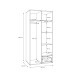 Drehtürenschrank >ARANK< in Mauvella Eiche Dekor / Sand - 93,1x200,1x58,7cm (BxHxT)