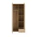 Drehtürenschrank >ARANK< in Mauvella Eiche Dekor / Sand - 93,1x200,1x58,7cm (BxHxT)