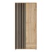 Drehtürenschrank >ARANK< in Mauvella Eiche Dekor / Schwarz - 93,1x200,1x58,7cm (BxHxT)