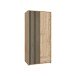 Drehtürenschrank >ARANK< in Mauvella Eiche Dekor / Schwarz - 93,1x200,1x58,7cm (BxHxT)