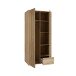 Drehtürenschrank >ARANK< in Mauvella Eiche Dekor / Schwarz - 93,1x200,1x58,7cm (BxHxT)
