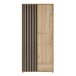 Drehtürenschrank >ARANK< in Mauvella Eiche Dekor / Schwarz - 93,1x200,1x58,7cm (BxHxT)