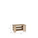 Couchtisch >ARANK< in Mauvella Eiche Dekor / Sand - 100x50x60cm (BxHxT)