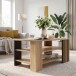 Couchtisch >ARANK< in Mauvella Eiche Dekor / Schwarz - 100x50x60cm (BxHxT)