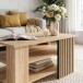 Couchtisch >ARANK< in Mauvella Eiche Dekor / Schwarz - 100x50x60cm (BxHxT)