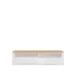 Lowboard >DURAOAK< in Weiss Glanz  / Wildeiche Dekor - 181,1x48,2x41,6cm (BxHxT)