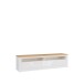 Lowboard >DURAOAK< in Weiss Glanz  / Wildeiche Dekor - 181,1x48,2x41,6cm (BxHxT)