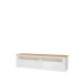 Lowboard >DURAOAK< in Weiss Glanz  / Wildeiche Dekor - 181,1x48,2x41,6cm (BxHxT)