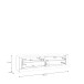 Lowboard >DURAOAK< in Weiss Glanz  / Wildeiche Dekor - 181,1x48,2x41,6cm (BxHxT)
