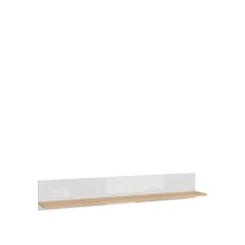 Wandboard >DURAOAK< in Weiss Glanz  / Wildeiche Dekor - 160x25,6x21,9cm (BxHxT)
