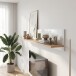 Wandboard >DURAOAK< in Weiss Glanz  / Wildeiche Dekor - 160x25,6x21,9cm (BxHxT)