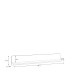 Wandboard >DURAOAK< in Weiss Glanz  / Wildeiche Dekor - 160x25,6x21,9cm (BxHxT)