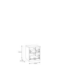 Nachtkommode >LISSON< in Sand - 41,8x49,3x42,2cm (BxHxT)