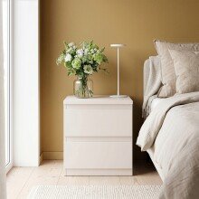 Nachtkommode >LISSON< in Sand - 41,8x49,3x42,2cm (BxHxT)