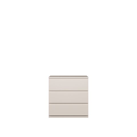Schubkastenkommode >LISSON< in Sand - 77,2x79,8x42,2cm (BxHxT)