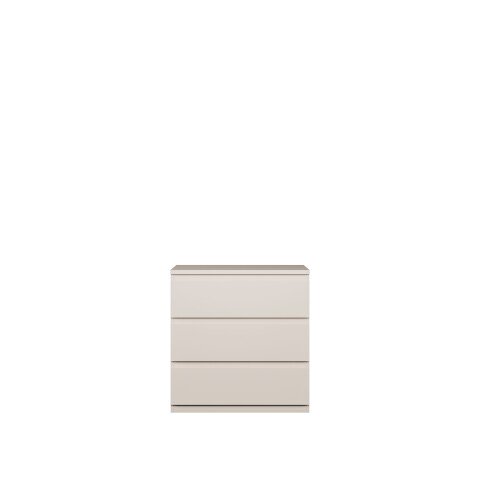 Schubkastenkommode >LISSON< in Sand - 77,2x79,8x42,2cm (BxHxT)