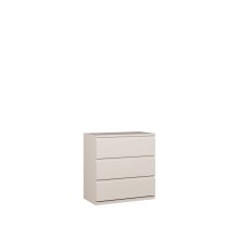 Schubkastenkommode >LISSON< in Sand - 77,2x79,8x42,2cm (BxHxT)