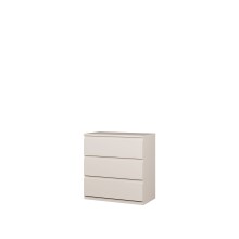 Schubkastenkommode >LISSON< in Sand - 77,2x79,8x42,2cm (BxHxT)
