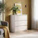 Schubkastenkommode >LISSON< in Sand - 77,2x79,8x42,2cm (BxHxT)