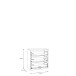 Schubkastenkommode >LISSON< in Sand - 77,2x79,8x42,2cm (BxHxT)