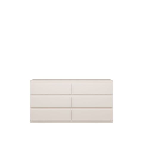 Schubkastenkommode >LISSON< in Sand - 153,5x79,9x42,2cm (BxHxT)