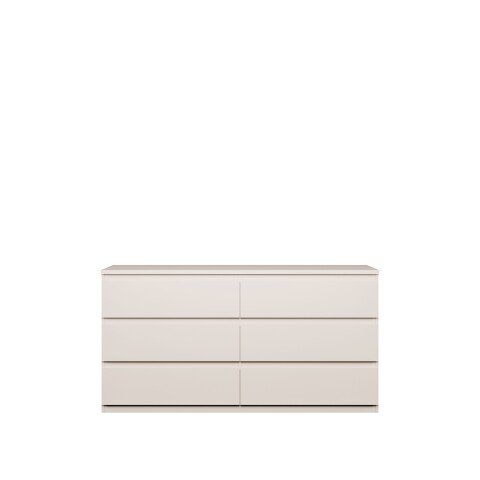 Schubkastenkommode >LISSON< in Sand - 153,5x79,9x42,2cm (BxHxT)