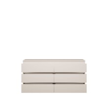 Schubkastenkommode >LISSON< in Sand - 153,5x79,9x42,2cm (BxHxT)