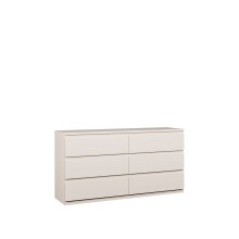 Schubkastenkommode >LISSON< in Sand - 153,5x79,9x42,2cm (BxHxT)
