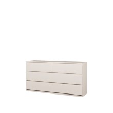 Schubkastenkommode >LISSON< in Sand - 153,5x79,9x42,2cm (BxHxT)