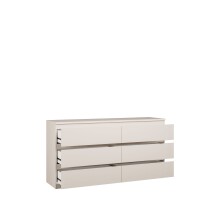Schubkastenkommode >LISSON< in Sand - 153,5x79,9x42,2cm (BxHxT)