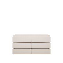 Schubkastenkommode >LISSON< in Sand - 153,5x79,9x42,2cm (BxHxT)