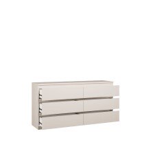 Schubkastenkommode >LISSON< in Sand - 153,5x79,9x42,2cm (BxHxT)