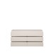 Schubkastenkommode >LISSON< in Sand - 153,5x79,9x42,2cm (BxHxT)