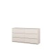 Schubkastenkommode >LISSON< in Sand - 153,5x79,9x42,2cm (BxHxT)