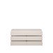 Schubkastenkommode >LISSON< in Sand - 153,5x79,9x42,2cm (BxHxT)