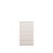 Schubkastenkommode >LISSON< in Sand - 77,2x128x42,2cm (BxHxT)