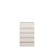 Schubkastenkommode >LISSON< in Sand - 77,2x128x42,2cm (BxHxT)